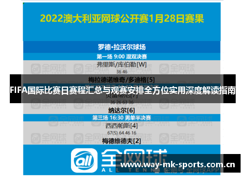 FIFA国际比赛日赛程汇总与观赛安排全方位实用深度解读指南 FIFA国际比赛日赛程汇总与观赛安排全方位实用深度解读指南
